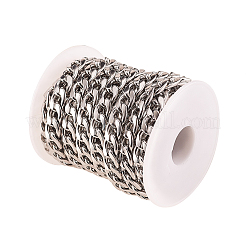 304 Stainless Steel Cuban Link Chains&nbsp;CHS-CJ0001-27A