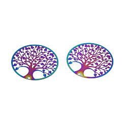 Ion Plating(IP) 201 Stainless Steel Filigree Pendants&nbsp;STAS-S118-077