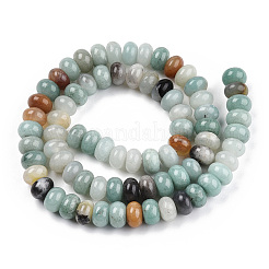 Natural Flower Amazonite Bead Strands&nbsp;X-G-R408-5x8-04