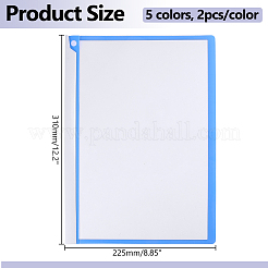 10Pcs 5 Colors Plastic File Folder with Clip&nbsp;AJEW-GA0010-71