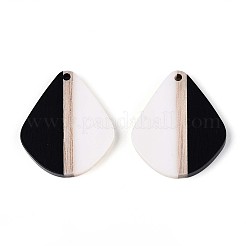 Opaque Resin & Wood Pendants&nbsp;RESI-T057-74B