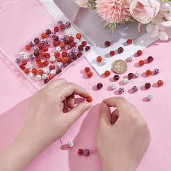 100Pcs 5 Colors Rhinestone Pave Disco Ball Beads&nbsp;RB-UN0001-18A