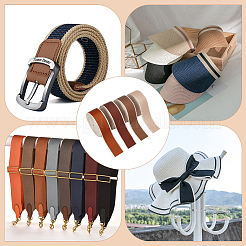 20ヤード 4色ポリエステル刺繍リボン  ストライプエッジのリボン  洋服アクセサリー  ミックスカラー  1-1/2インチ（38mm）  5ヤード/カラー&nbsp;OCOR-WR0001-17