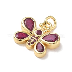 Brass Micro Pave Cubic Zirconia Pendants&nbsp;KK-L268-027G