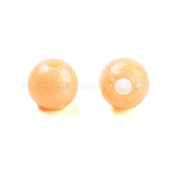 プラスチックビーズ  ラウンド  オレンジ  8x8mm  穴：2mm  2000個/ 500g&nbsp;MACR-S272-46K