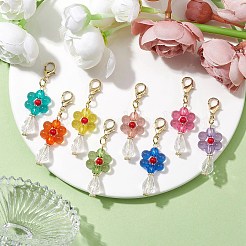 Flower Acrylic Pendant Decorations&nbsp;HJEW-JM01880