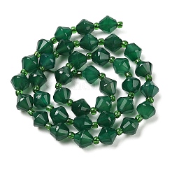 Natural Green Onyx Agate Beads Strands&nbsp;G-NH0001-F01-01A