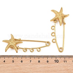Starfish 304 Stainless Steel Safety Pins Brooch Findings&nbsp;SA-CBA098D-16C-G03