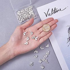 合金チベットスタイルのビーズ  鳥  アンティークシルバー  9x15x2.5mm  穴：1.5mm  60個/箱&nbsp;PALLOY-NB0001-19