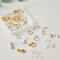 Brass Clip-on Earrings Findings&nbsp;KK-TA0007-66