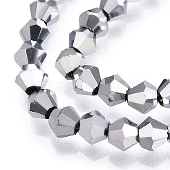 Electroplate Glass Bead Strands&nbsp;EGLA-R094-4mm-15