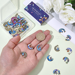 42Pcs 7 Colors Alloy Printed Pendants&nbsp;FIND-SC0021-50