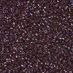MIYUKIデリカビーズ  シリンダー  日本製シードビーズ  11/0  （db1242)トランスペアレントダーククランベリーab  1.3x1.6mm  穴：0.8mm  約2000PCS /ボトル  10 G /ボトル&nbsp;SEED-JP0008-DB1242