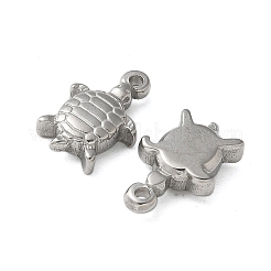 304ステンレスペンダント  ウミガメチャーム  ステンレス鋼色  17x11x4mm  穴：1.6mm&nbsp;STAS-I330-036P