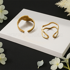 4Pcs 4 Styles Alloy Cuff Finger Rings&nbsp;RJEW-HY0001-14