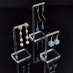 透明アクリルイヤリングディスプレイスタンド  透明  5x3x13.8cm&nbsp;EDIS-WH0007-01