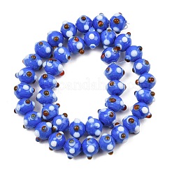 Handmade Bumpy Lampwork Beads Strands&nbsp;LA-CBA05D6-01-08