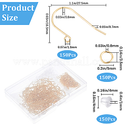 150Pcs 304 Stainless Steel Earring Hooks&nbsp;DIY-SP0001-02