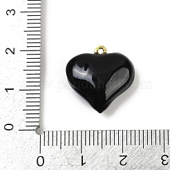 真鍮製エナメルペンダント  18KGP本金メッキ  ハートチャーム  ミックスカラー  17.5x16.5x7.5mm  穴：1.2mm&nbsp;KK-M322-01B-G