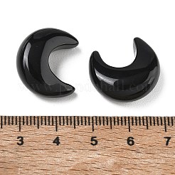 天然ブラックオニキス（染色＆加熱）ビーズ  ムーン  穴なし/ドリルなし  20~20.5x17~17.5x8mm&nbsp;GG-CBA19D0-01