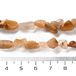 天然イエロールチルクォーツビーズ連売り  ナゲット  タンブルストーン  4.5~11.5x3~7x3.5~6mm  穴：1~1.2mm  約48~68個/連  15.35~15.94''（39~40.5センチメートル）&nbsp;G-P497-01C-58