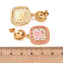 Valentine's Day 304 Stainless Steel Dangle Stud Earrings&nbsp;EJEW-T054-06G