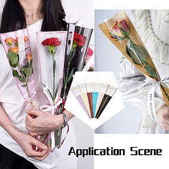120Pcs 6 Colors OPP Plastic Flower Bouquet Bags&nbsp;ABAG-MB0001-02