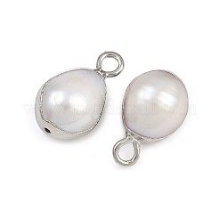 Natural Pearl Teardrop Charms&nbsp;KK-D423-04P