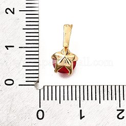 Brass Micro Pave Cubic Zirconia Charms&nbsp;KK-D356-05C-G