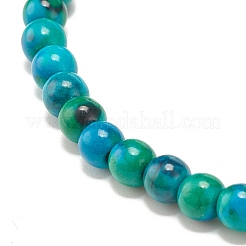 4.5MM Natural White Jade(Dyed) Round Beaded Stretch Bracelet&nbsp;BJEW-JB07588-03