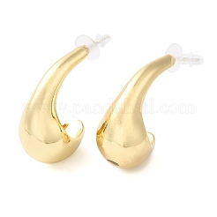 エナメルのイヤリング付き合金  ティアドロップ  ゴールドカラー  43x16.5mm&nbsp;LS-EJEW-U002-08G