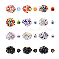 1200Pcs 12 Style Opaque Acrylic Beads&nbsp;MACR-PJ0001-04