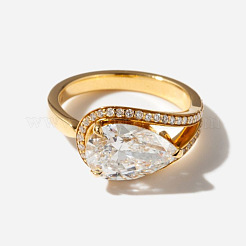 Alloy Rhinestone Finger Rings for Women&nbsp;WG1ECA2-01