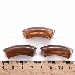 アクリルビーズ  天然石風  カーブチューブ  シエナ  36x13.5x11.5mm  穴：4mm  約148個/500g&nbsp;MACR-S372-001B-01