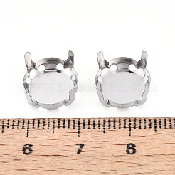 201 Stainless Steel Sew on Prong Settings&nbsp;STAS-T032-01-12mm-P