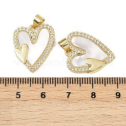 Brass Micro Pave Cubic Zirconia Pendants&nbsp;KK-S526-07G-B