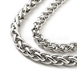 Non-Tarnish 304 Stainless Steel Double Layer Wheat Chains for Jeans Pants&nbsp;AJEW-E049-05P