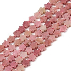 天然石ロードナイトビーズ連売り  スモモの花  6~6.5x6x2.5mm  穴：0.8mm  約60~63個/連  14.37~14.84''（36.5~37.7センチメートル）&nbsp;G-B138-C11-01