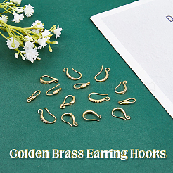 30Pcs 3 Style Rack Plating Brass Earring Hooks&nbsp;KK-DC0002-02