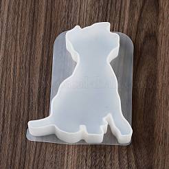 動物キャンドルホルダーシルエットシリコンモールド  キャンドル作り用  犬  13.2x11x2.7cm&nbsp;LS-SIL-R148-01C