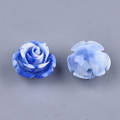 合成サンゴビーズ  染め  花  藤紫色  12~13x12~13x8~9mm  穴：1.2mm&nbsp;CORA-S027-31B