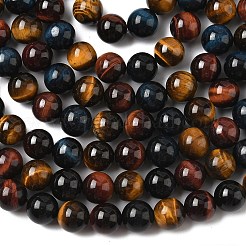Natural Tiger Eye Beads Strands&nbsp;G-F173-14-10mm
