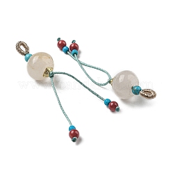 Natural Jade Lantern Pendant Decorations&nbsp;G-R489-04G