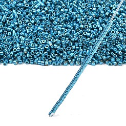 MIYUKIデリカビーズ  シリンダー  日本製シードビーズ  11/0  (db2513)duracoat 亜鉛メッキ カプリ ブルー  1.3x1.6mm  穴：0.8mm  約2000個/10g&nbsp;X-SEED-J020-DB2513
