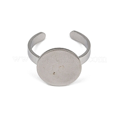 304 Stainless Steel Cuff Ring Components&nbsp;STAS-D372-04P-05