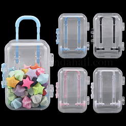 4Pcs 4 Colors Trolley Bag Shaped Plastic Storage Boxes&nbsp;AJEW-SP0002-60