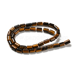 天然石タイガーアイビーズ連売り  コラム  10x6mm  穴：0.8mm  約40個/連  15.67''（39.8センチメートル）&nbsp;G-M420-E05-03