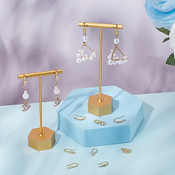 8 Pairs 8 Styles Brass Micro Pave Clear Cubic Zirconia Earring Hooks&nbsp;ZIRC-BC0001-25