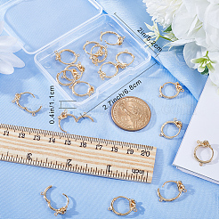 10 Pairs Brass Knot Hoop Earring Findings&nbsp;KK-BBC0008-51