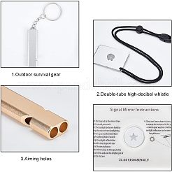 4Pcs Aluminum Alloy Double Frequency Whistles&nbsp;FIND-NB0002-98